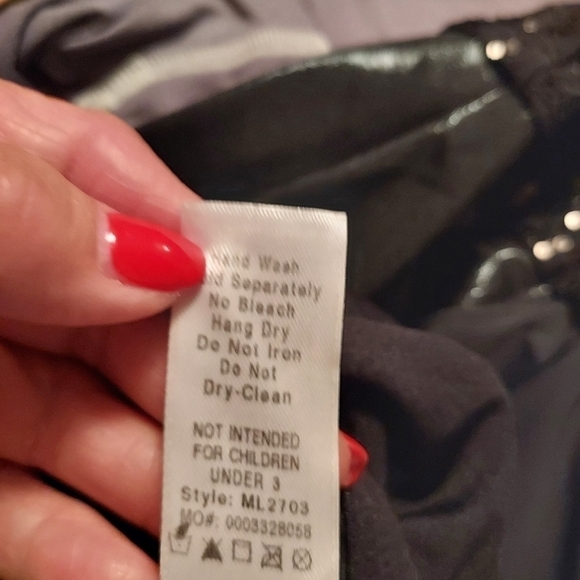 Balera 2 pc dancewear LA (12-14) black shiny set rn#64830 85%nylon 15%spandex - Picture 5 of 13